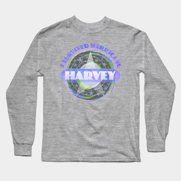 Hurricane Harvey Long Sleeve T-Shirt by Dale Preston Design